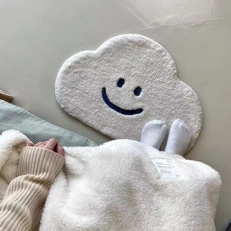 Cloud Pattern Area Rug - Modern Minimalist Decorative Carpet for Bedroom Living Room - Soft Non-Slip Floor Mat