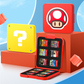 Kawaii Mario Switch Game Card Case - Cute Magnetic Storage Holder for Nintendo Switch Cartridges - Aesthetic Portable Organizer 12/24/48 Slots - Question Block Mushroom M Logo Design for Gamer Girls