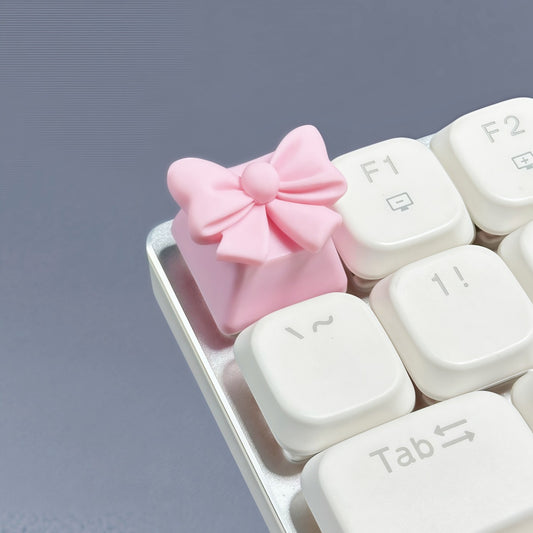 Cute Bow Resin Keycap - 3D Ribbon Mechanical Keyboard Cap - Single Artisan Keycap for Cherry MX Switches