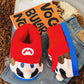 Kawaii Mario Face Slippers - Cute Character Plush House Shoes Red or Green - Cozy Winter Cotton Slippers for Gaming Room - Aesthetic Couple Bedroom Slippers for Gamer Girls
