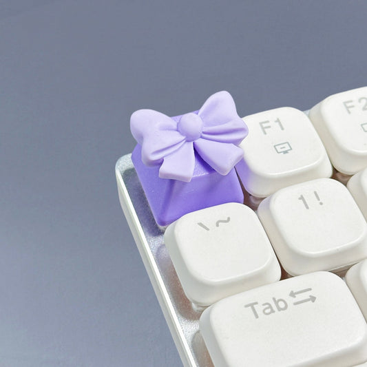 Cute 3D bow ribbon artisan resin keycap for Cherry MX mechanical keyboard