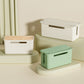 Minimalist Cable Management Box  Cord Organizer with Ventilated Lid for Desk & Home Office