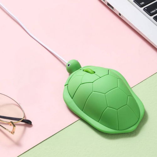 Kawaii Turtle Mouse  Wireless or Wired Cute Animal Mouse, Silent Click, USB Plug-and-Play for Laptop PC Mac