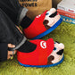 Kawaii Mario Face Slippers - Cute Character Plush House Shoes Red or Green - Cozy Winter Cotton Slippers for Gaming Room - Aesthetic Couple Bedroom Slippers for Gamer Girls
