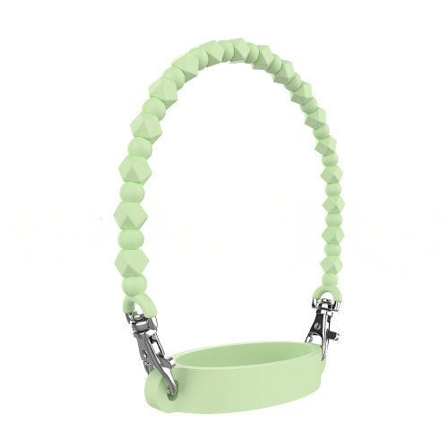 Silicone Beaded Water Bottle Lanyard Strap, Universal Cup Handle with Metal Clips, Eco Friendly Odor Free Carry Rope