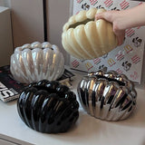 Luxury Shell Tissue Box Holder - Kawaii Seashell Shaped Napkin Holder for Gaming Desk Decor - Aesthetic Desktop Organizer for Gamer Girls