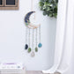 Crystal Moon Dreamcatcher Wind Chime - Kawaii Crescent Sun Catcher with Natural Stone Agate - Boho Wall Hanging for Gaming Room Bedroom - Aesthetic Window Decor for Gamer Girls