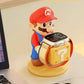 Kawaii Mario Watch Charging Stand - Cute Gaming Character Smartwatch Holder for Apple Watch Desk Organizer - Aesthetic Question Block Display Stand for Gamer Girls