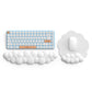 Cloud Keyboard Wrist Rest Set - Soft PU Leather Ergonomic Hand Support Pad with Mouse Pad - Cute Office Desk Accessories