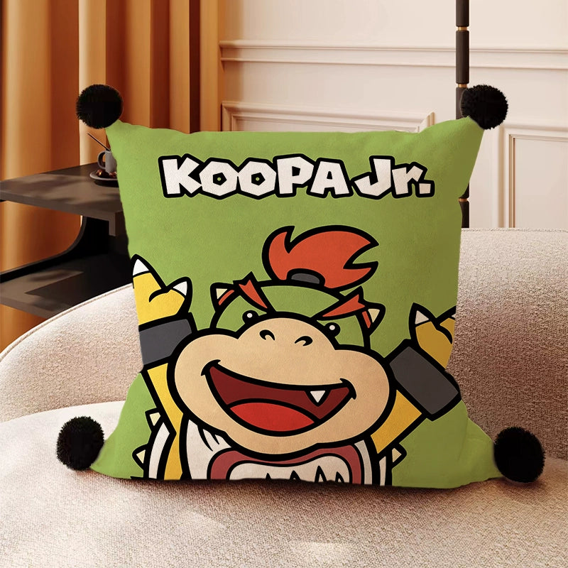 Kawaii Mario Luigi Throw Pillow Set - Cute Character Cushions for Sofa Bed Gaming Room - Aesthetic Lumbar Support Pillow for Office Chair - Decorative Gaming Pillows for Gamer Girls