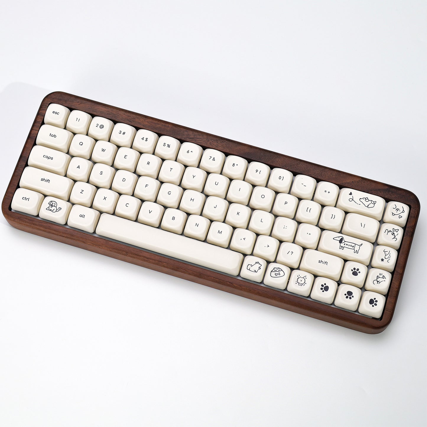 Milky puppy PBT keycap set cute pastel animal for mechanical keyboard