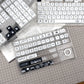 White striped cat keycap set 143 keys for mechanical keyboard