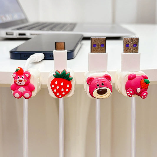 Magnetic Cable Holder with Adorable Characters