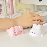 Kawaii animal memory foam wrist rest mouse pad cute cat bunny design