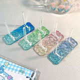 Water Ripple Acrylic Phone Stand - Clear Desk Phone Holder with Ocean Wave Design - Aesthetic Display Stand