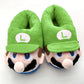 Kawaii Mario Face Slippers - Cute Character Plush House Shoes Red or Green - Cozy Winter Cotton Slippers for Gaming Room - Aesthetic Couple Bedroom Slippers for Gamer Girls