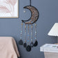 Crystal Moon Dreamcatcher Wind Chime - Kawaii Crescent Sun Catcher with Natural Stone Agate - Boho Wall Hanging for Gaming Room Bedroom - Aesthetic Window Decor for Gamer Girls