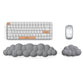 Cloud Keyboard Wrist Rest Set - Soft PU Leather Ergonomic Hand Support Pad with Mouse Pad - Cute Office Desk Accessories