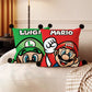 Kawaii Mario Luigi Throw Pillow Set - Cute Character Cushions for Sofa Bed Gaming Room - Aesthetic Lumbar Support Pillow for Office Chair - Decorative Gaming Pillows for Gamer Girls