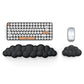 Cloud Keyboard Wrist Rest Set - Soft PU Leather Ergonomic Hand Support Pad with Mouse Pad - Cute Office Desk Accessories