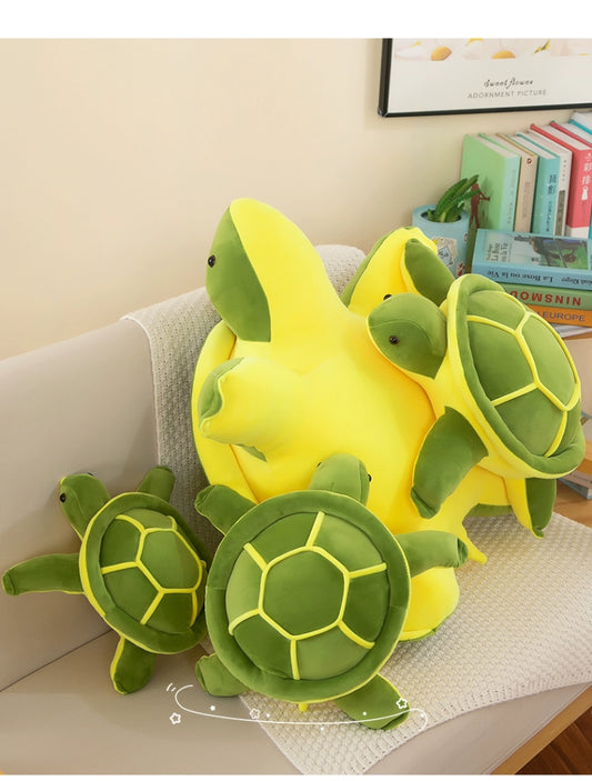 Kawaii Turtle Plush Cushion  Soft Sea Turtle Pillow for Couch, Bed and Reading Nook