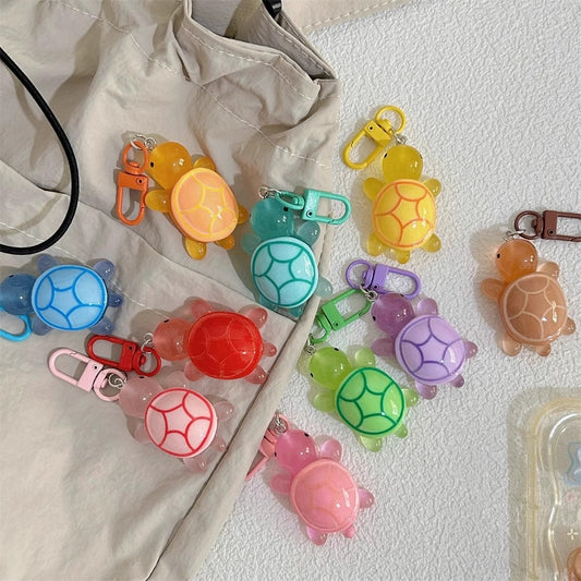 Kawaii Turtle Keychain Charm Jelly Acrylic Sea Turtle Bag Clip, Cute Key Ring for Backpacks, Totes, and Phone Cases