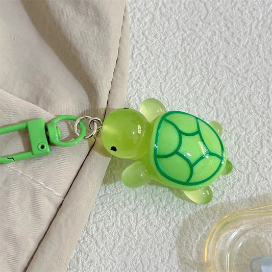 Kawaii Turtle Keychain Charm Jelly Acrylic Sea Turtle Bag Clip, Cute Key Ring for Backpacks, Totes, and Phone Cases