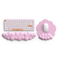 Cloud Keyboard Wrist Rest Set - Soft PU Leather Ergonomic Hand Support Pad with Mouse Pad - Cute Office Desk Accessories