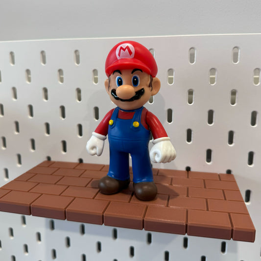 Kawaii Mario Character Figurine Set - Cute PVC Gaming Figures Collection 7 Piece - Aesthetic Desk Decor Display Statue - Nostalgic Collectible Toys for Gamer Girls - Brick Shelf NOT Included