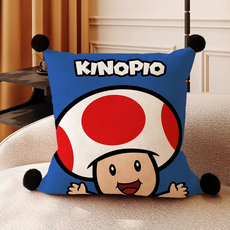 Kawaii Mario Luigi Throw Pillow Set - Cute Character Cushions for Sofa Bed Gaming Room - Aesthetic Lumbar Support Pillow for Office Chair - Decorative Gaming Pillows for Gamer Girls