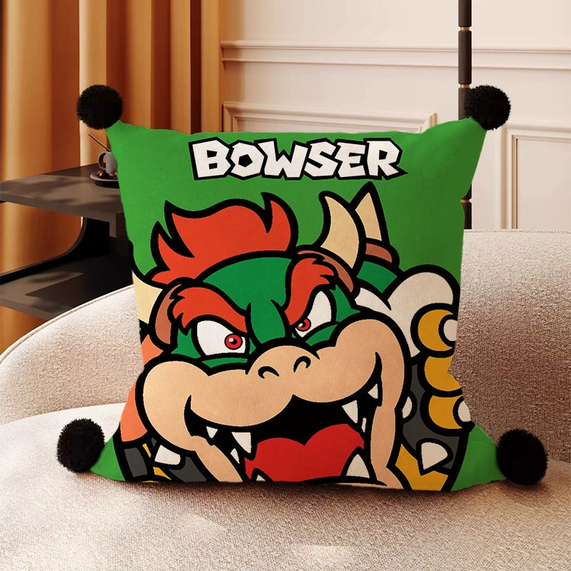 Kawaii Mario Luigi Throw Pillow Set - Cute Character Cushions for Sofa Bed Gaming Room - Aesthetic Lumbar Support Pillow for Office Chair - Decorative Gaming Pillows for Gamer Girls