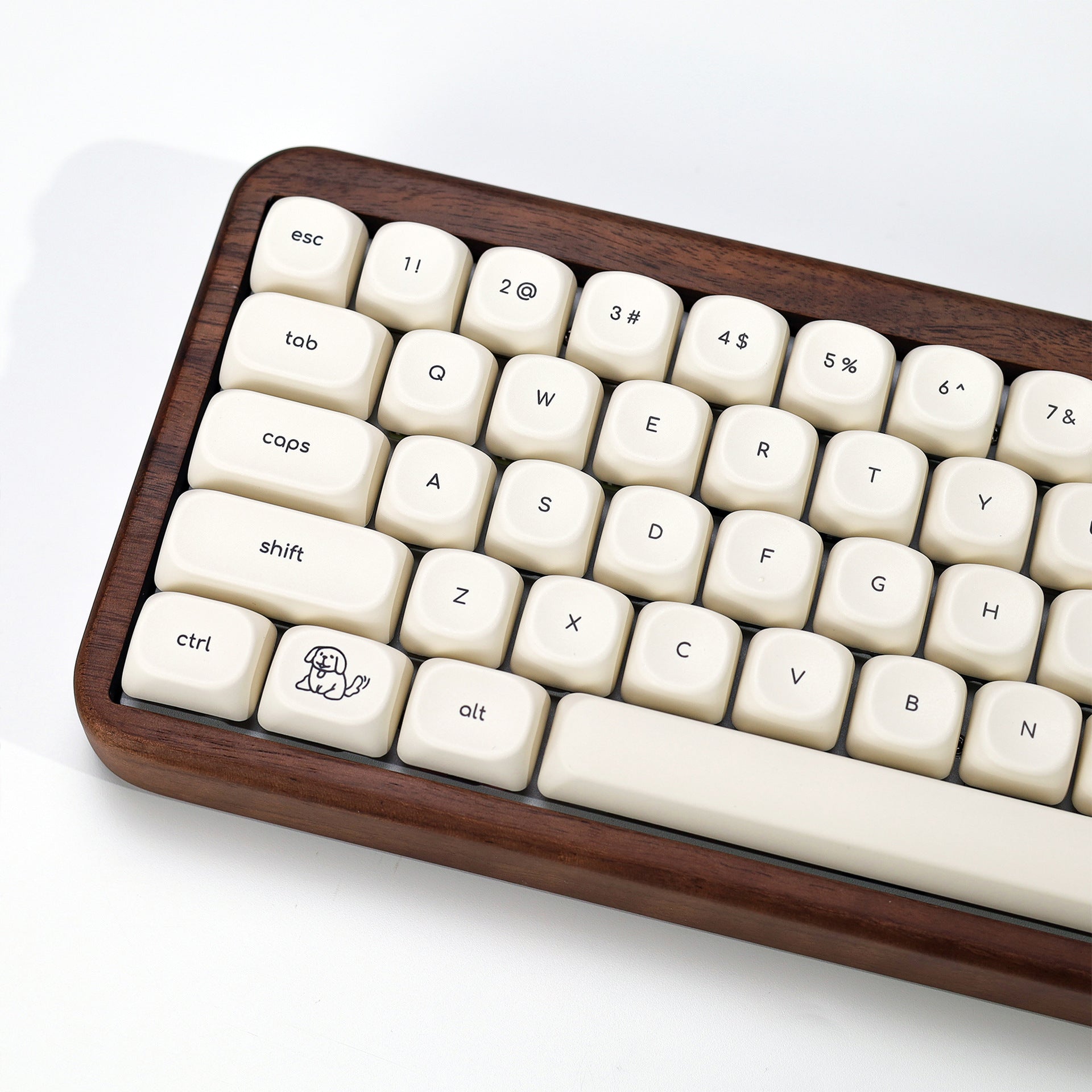 Milky puppy PBT keycap set cute pastel animal for mechanical keyboard