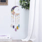 Crystal Moon Dreamcatcher Wind Chime - Kawaii Crescent Sun Catcher with Natural Stone Agate - Boho Wall Hanging for Gaming Room Bedroom - Aesthetic Window Decor for Gamer Girls