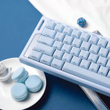 Crystal Jelly Keycaps 136 Key Set - Kawaii Transparent Side Engraved Keycap for Mechanical Keyboard - Aesthetic Ice Crystal Gaming Keycaps PBT Double Shot - Cute Keyboard Accessories for Gamer Girls