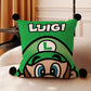 Kawaii Mario Luigi Throw Pillow Set - Cute Character Cushions for Sofa Bed Gaming Room - Aesthetic Lumbar Support Pillow for Office Chair - Decorative Gaming Pillows for Gamer Girls