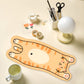 Kawaii cat shaped oversized desk pad mouse mat for gaming setup