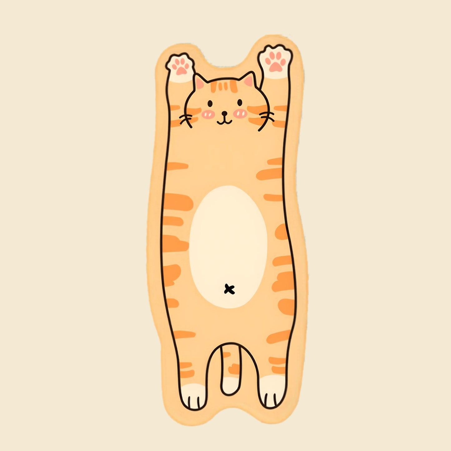 Kawaii cat shaped oversized desk pad mouse mat for gaming setup