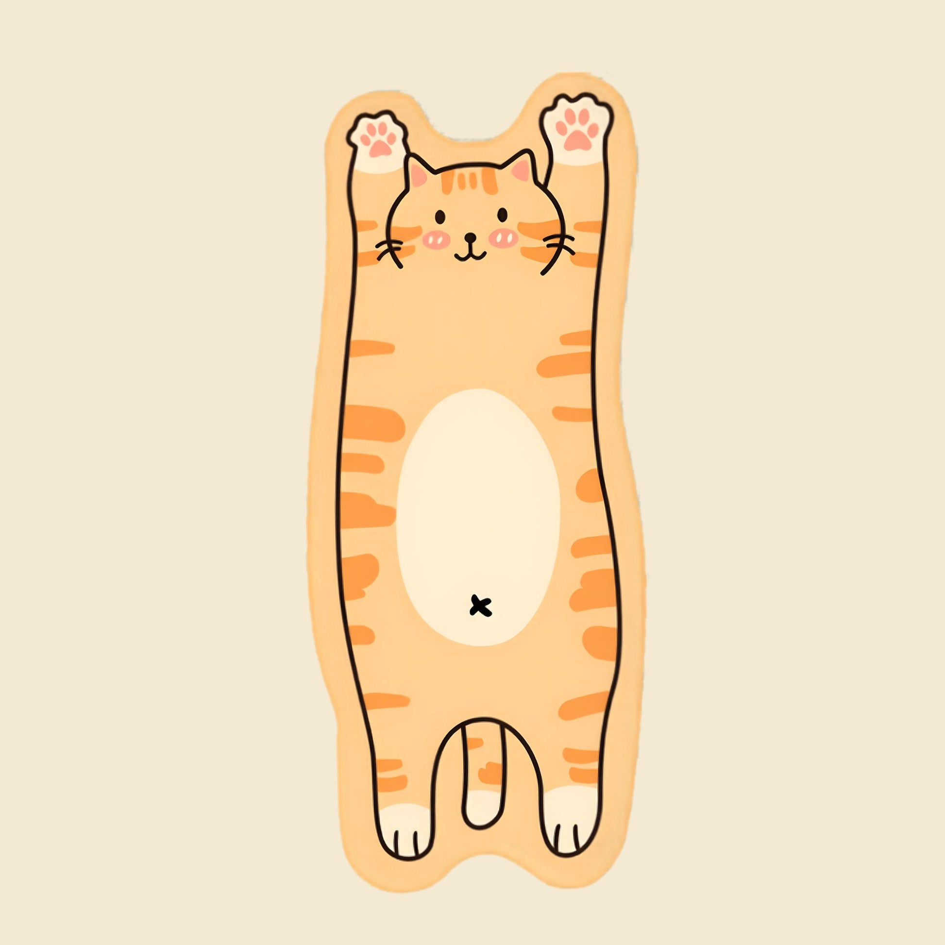 Kawaii cat shaped oversized desk pad mouse mat for gaming setup