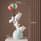 Cute balloon animal resin desk figurine decorative statue for desk setup