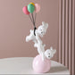 Cute balloon animal resin desk figurine decorative statue for desk setup