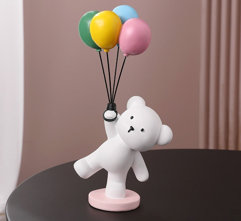 Cute balloon animal resin desk figurine decorative statue for desk setup