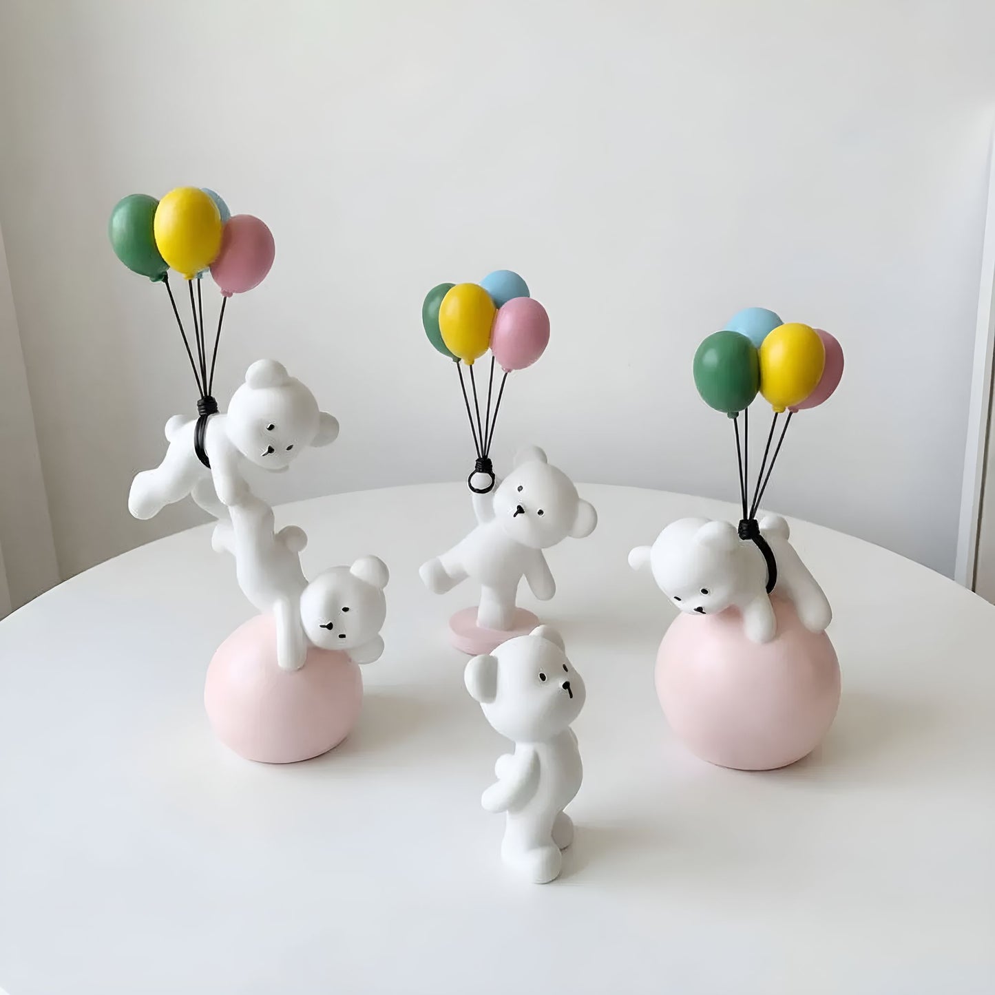 Cute balloon animal resin desk figurine decorative statue for desk setup