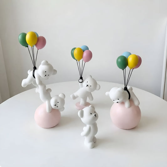 Cute balloon animal resin desk figurine decorative statue for desk setup